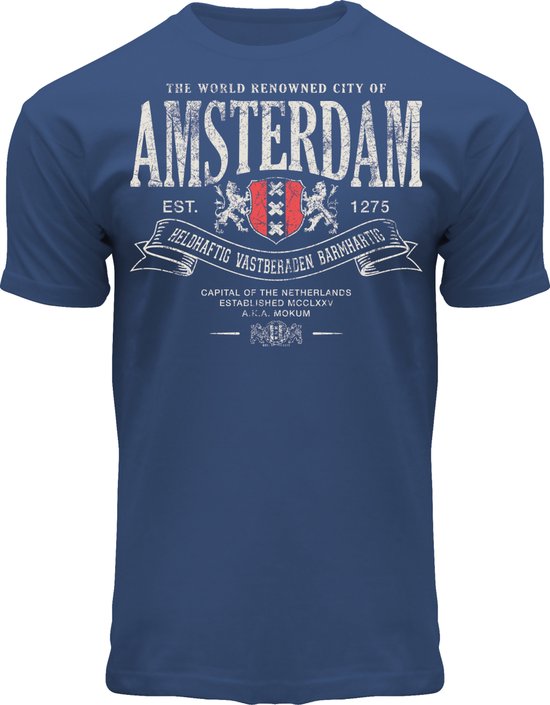 Fox Originals Amsterdam Superior T-shirt Heren & Dames Katoen Denim Maat XL