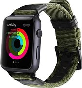 Mobigear Outdoor Nylon Bandje Geschikt voor Apple Watch Series 6 (44mm) - Army Green