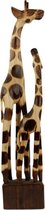 Beeld - Giraffe, familie - 80x16x10cm - Hout - Sarana - Fairtrade Indonesie - Fairtrade