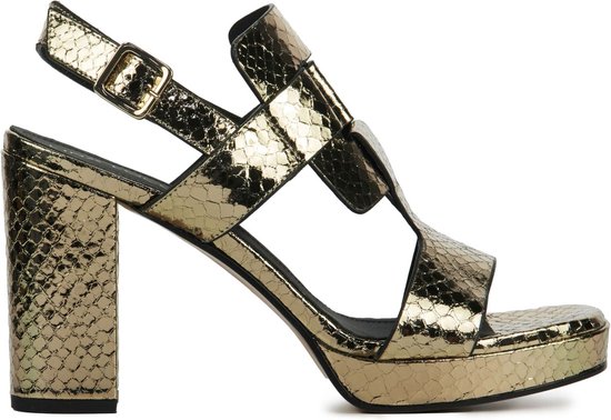 Lina Locchi Sandalen Dames / Damesschoenen - Leer - Slangenprint -  Plateauhak hoogte 8 | bol.com