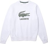 Lacoste Crew Fleece Sweatshirt Heren - sportshirts - wit - maat XL