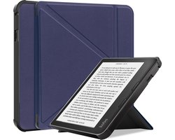 foto van Hoesje Geschikt voor Kobo Sage Hoesje Luxe Bescherm Case Trifold - Hoes Geschikt voor Kobo Sage Hoes Book Cover - zwart