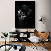 Poster Dark Panther - Dibond - Meerdere Afmetingen & Prijzen | Wanddecoratie - Interieur - Art - Wonen - Schilderij - Kunst