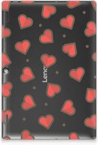 Backcase Lenovo Tab 10 | Tab 2 A10-30 TPU Siliconen Hoes Hearts met transparant zijkanten