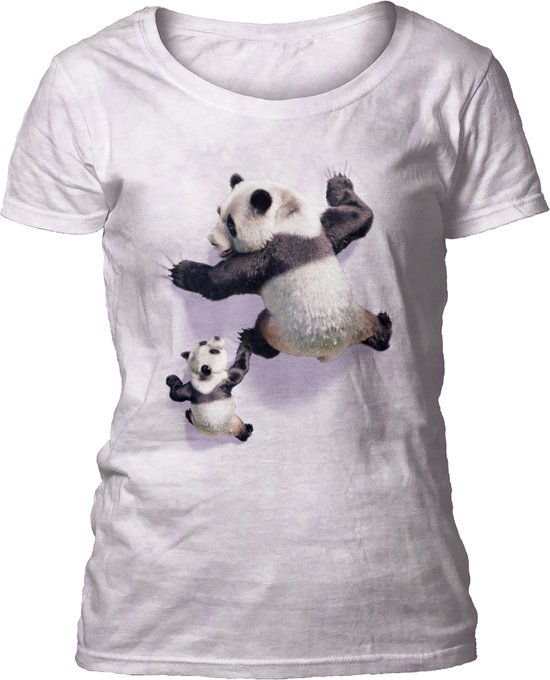Ladies T-shirt Panda Climb S