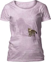 Ladies T-shirt Shadow of Power Cat Pink XXL