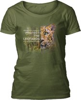 Ladies T-shirt Protect Leopard Green L