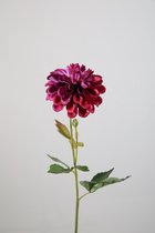 Kunstbloem - Dahlia Hillcrest - topkwaliteit decoratie - 2 stuks - zijden bloem - Geel - 44 cm hoog