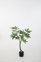 Cacaoplant - Pachira tree - kantoorplant - zijdenplant - topkwaliteit kunstplant - 90 cm hoog