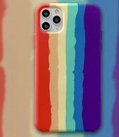 Apple iPhone 11 Hoesje - Mobigear - Rubber Touch Serie - Hard Kunststof Backcover - Rainbow - Hoesje Geschikt Voor Apple iPhone 11