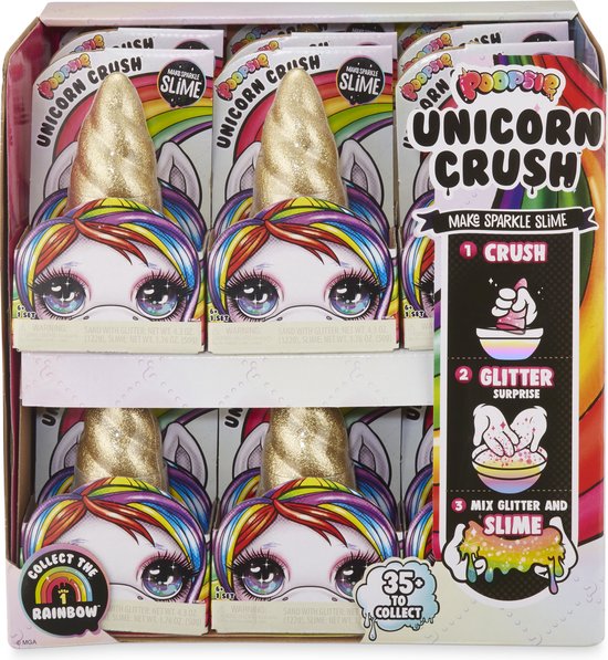 SLIME POOPSIE UNICORN CRUSH corne licorne paillettes surprise pas