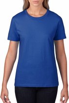 Basic ronde hals t-shirt blauw voor dames - Casual shirts - Dameskleding t-shirt blauw L (40/52)