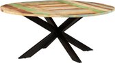 Decoways - Eettafel rond 175x75 cm massief gerecycled hout