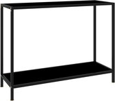 Decoways - Wandtafel 100x35x75 cm gehard glas zwart