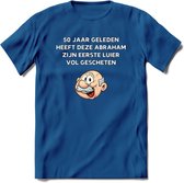 50 jaar geleden T-Shirt | Grappig Abraham 50 Jaar Verjaardag Kleding Cadeau | Dames – Heren - Donker Blauw - 3XL