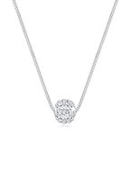 Elli Dames Ketting met bolkristallen 925 sterling zilver - 45 cm