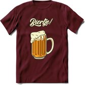 Biertje! T-Shirt | Bier Kleding | Feest | Drank | Grappig Verjaardag Cadeau | - Burgundy - L