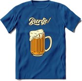 Biertje! T-Shirt | Bier Kleding | Feest | Drank | Grappig Verjaardag Cadeau | - Donker Blauw - XL