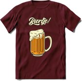 Biertje! T-Shirt | Bier Kleding | Feest | Drank | Grappig Verjaardag Cadeau | - Burgundy - XXL