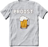Eat Sleep Beer Repeat T-Shirt | Bier Kleding | Feest | Drank | Grappig Verjaardag Cadeau | - Licht Grijs - Gemaleerd - XL