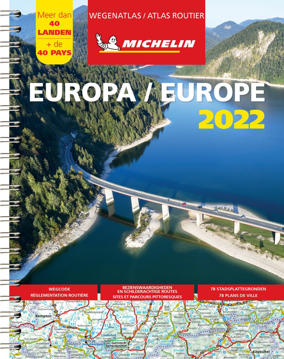 Michelin Atlassen - Michelin Atlas Europa 2022 - Michelin 9%