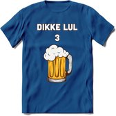 Dikke Lul 3 Bier T-Shirt | Bier Kleding | Feest | Drank | Grappig Verjaardag Cadeau | - Donker Blauw - XXL