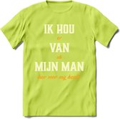 Ik Hou Van Mijn ManT-Shirt | Bier Kleding | Feest | Drank | Grappig Verjaardag Cadeau | - Groen - M