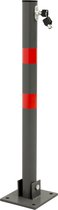 Barrièrepaal van staal ca. 68cm rond antraciet-rood opvouwbaar
