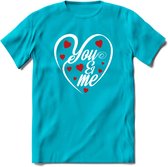 You and My - Valentijn T-Shirt | Grappig Valentijnsdag Cadeautje voor Hem en Haar | Dames - Heren - Unisex | Kleding Cadeau | - Blauw - XXL