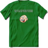 Een halve eeuw nu afgerond T-Shirt | Grappig Abraham 50 Jaar Verjaardag Kleding Cadeau | Dames – Heren - Donker Groen - L