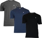 3-Pack Donnay T-Shirt (599008) - Sportshirt - Heren - Charcoal marl/Navy/Black - maat L