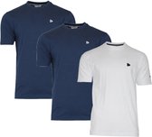 3-Pack Donnay T-Shirt (599008) - Sportshirt - Heren - Navy/White/Navy - maat M