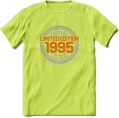 1995 Limited Edition Ring T-Shirt | Zilver - Goud | Grappig Verjaardag en Feest Cadeau Shirt | Dames - Heren - Unisex | Tshirt Kleding Kado | - Groen - 3XL