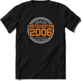 2006 Limited Edition Ring T-Shirt | Zilver - Goud | Grappig Verjaardag en Feest Cadeau Shirt | Dames - Heren - Unisex | Tshirt Kleding Kado | - Zwart - XL