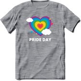 Pride Day | Pride T-Shirt | Grappig LHBTIQ+ / LGBTQ / Gay / Homo / Lesbi Cadeau Shirt | Dames - Heren - Unisex | Tshirt Kleding Kado | - Donker Grijs - Gemaleerd - M