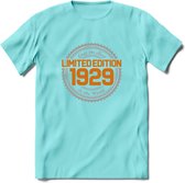 1929 Limited Edition Ring T-Shirt | Zilver - Goud | Grappig Verjaardag en Feest Cadeau Shirt | Dames - Heren - Unisex | Tshirt Kleding Kado | - Licht Blauw - S