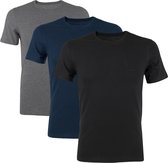Hugo Boss cotton 3P crewneck shirt zwart / blauw / grijs - XL