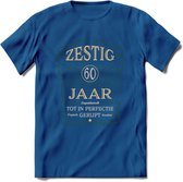 60 Jaar Legendarisch Gerijpt T-Shirt | Mos - Ivoor | Grappig Verjaardag en Feest Cadeau Shirt | Dames - Heren - Unisex | Tshirt Kleding Kado | - Donker Blauw - 3XL