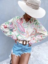 BLOSSOMING BLOUSE WHITE - L