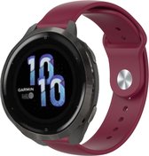 Siliconen Smartwatch bandje - Geschikt voor  Garmin Venu 2s sport bandje - 40mm - bordeaux - Strap-it Horlogeband / Polsband / Armband