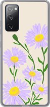 Coque Samsung Galaxy S20 FE - Bloem - Violet - Minimalisme - Coque de téléphone en Siliconen