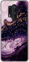 Coque OnePlus 8 Pro - Imprimé Marbre - Or - Natuursteen - Coque en Siliconen -