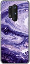 OnePlus 8 Pro - Marbre - Natuursteen - Paillettes - Siliconen