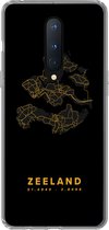 Geschikt voor OnePlus 8 hoesje - Zeeland - Nederland - Zwart - Goud - Siliconen Telefoonhoesje