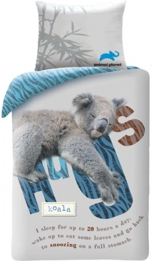 Animal Planet Dekbedovertrek Koala - Eenpersoons - 140 x 200 cm - Katoen