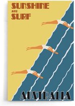 Walljar - Australië Sunshine And Surf - Muurdecoratie - Poster