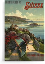 Walljar - Suisse - Muurdecoratie - Poster