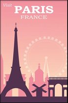 Walljar - Paris Skyline - Muurdecoratie - Poster met lijst