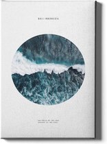 Walljar - Sea Waves Bali - Muurdecoratie - Canvas schilderij