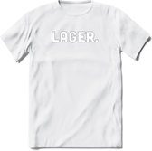 Lager Bier T-Shirt | Unisex Kleding | Dames - Heren Feest shirt | Drank | Grappig Verjaardag Cadeau tekst | - Wit - XL